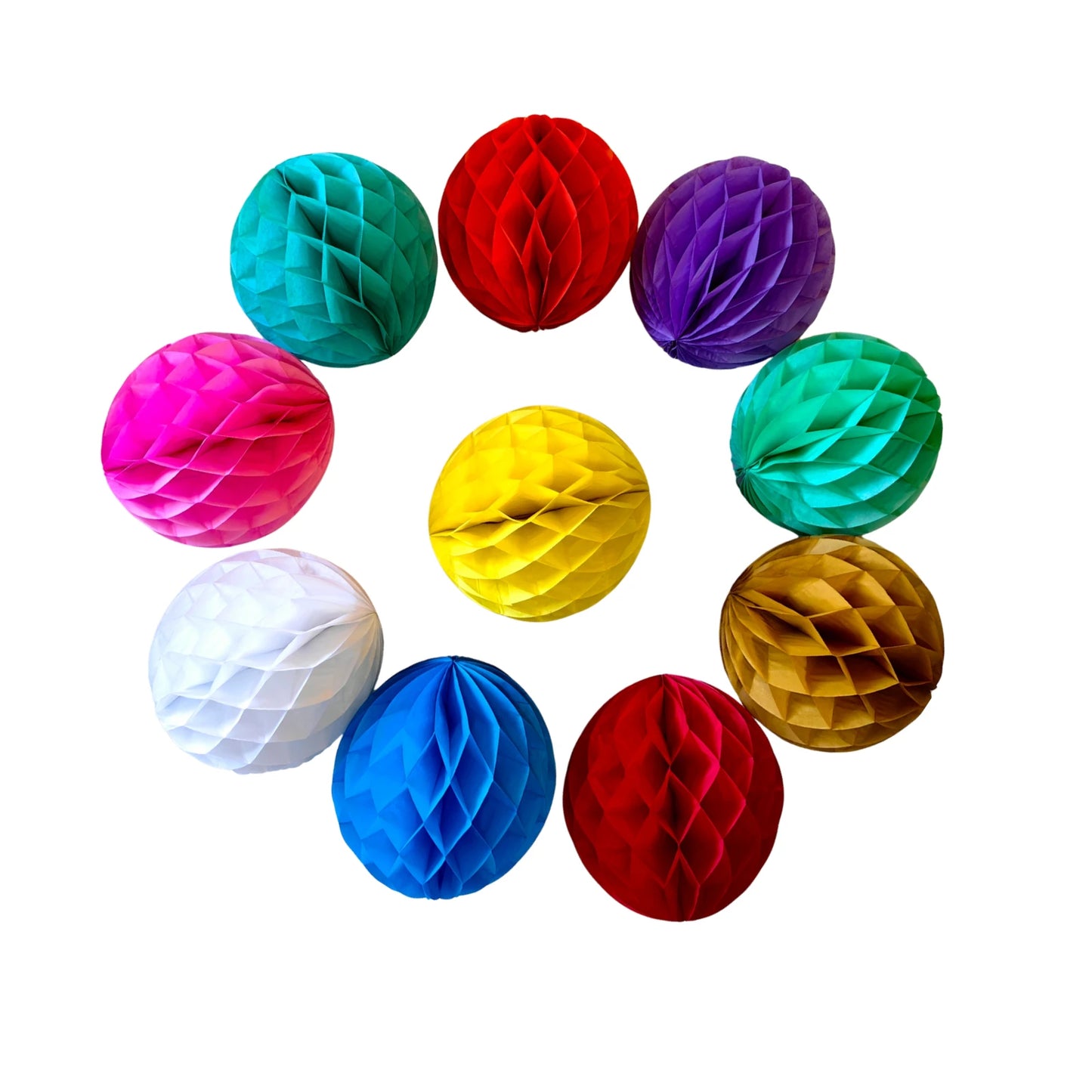 10pcs 20cm Honeycomb Paper Lanterns Decorative Paper Balls Birthday Party Decoration Crafts Wedding diy