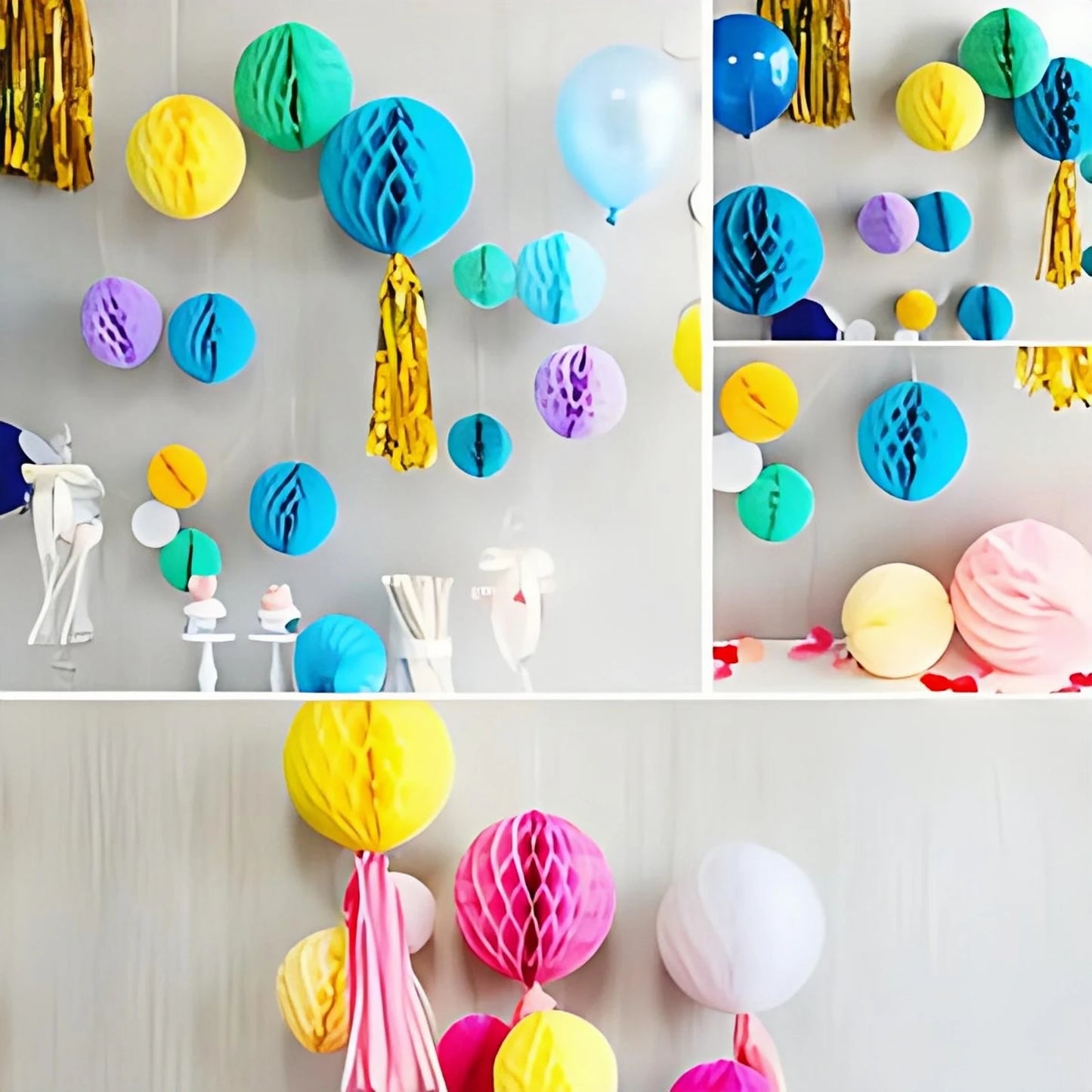 10pcs 30cm Honeycomb Paper Lanterns Decorative Paper Balls Birthday Party Decoration Crafts Wedding diy