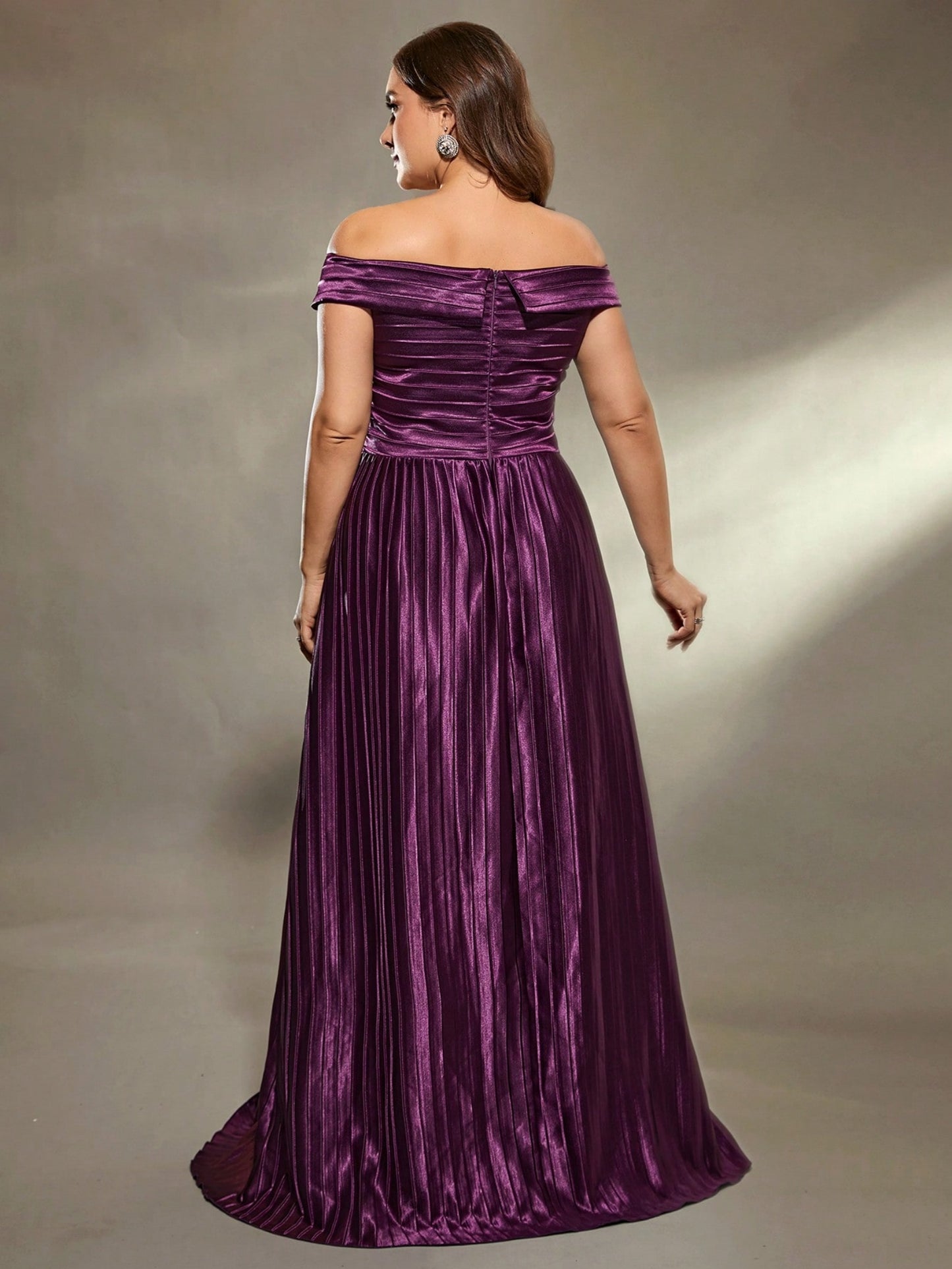 One Shoulder Small Deep V Pleated Bridesmaid Sisterhood Gowns Dresses Wedding High Waist Flounce Simple Long Prom Evening Gowns
