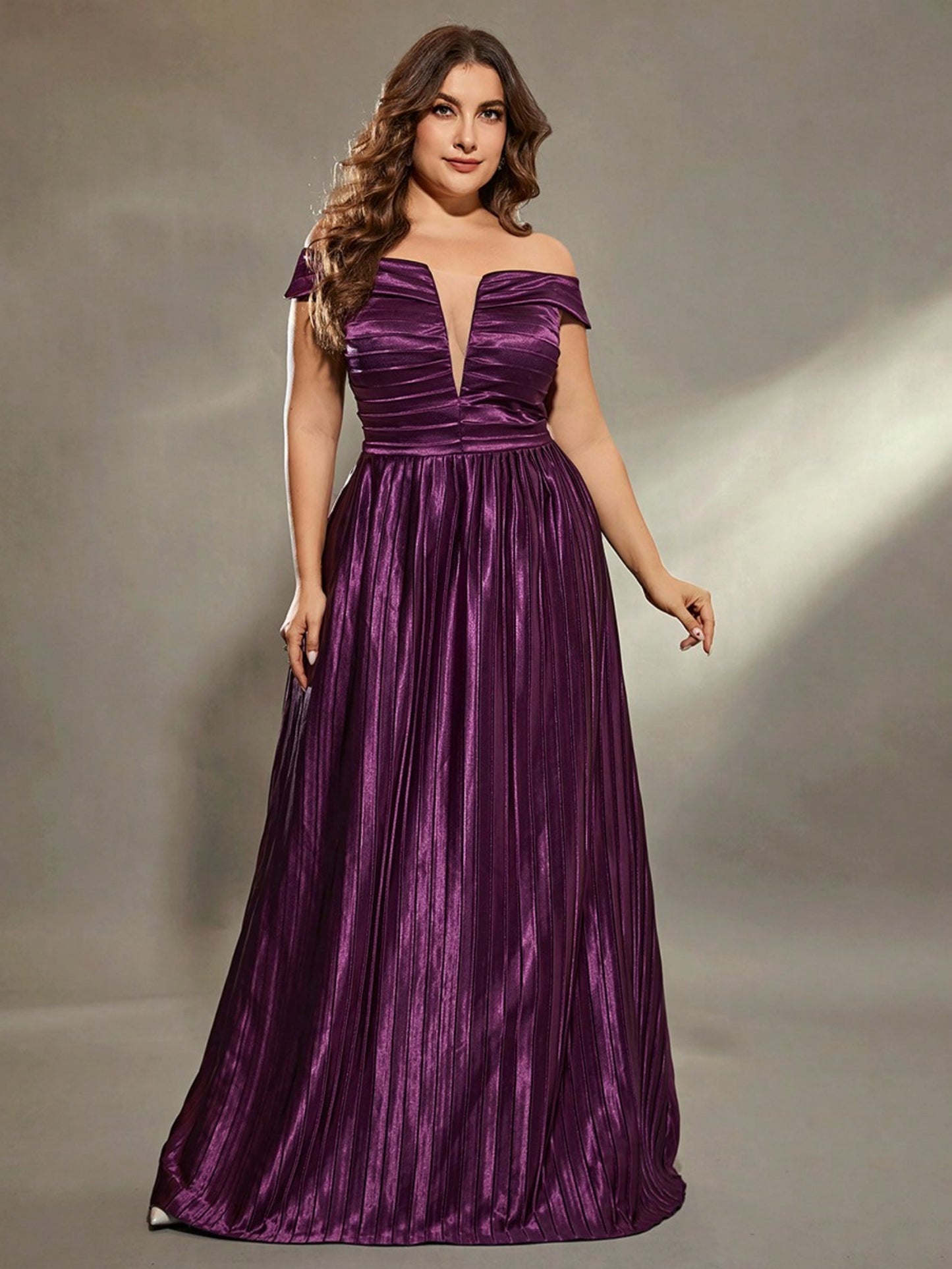 One Shoulder Small Deep V Pleated Bridesmaid Sisterhood Gowns Dresses Wedding High Waist Flounce Simple Long Prom Evening Gowns