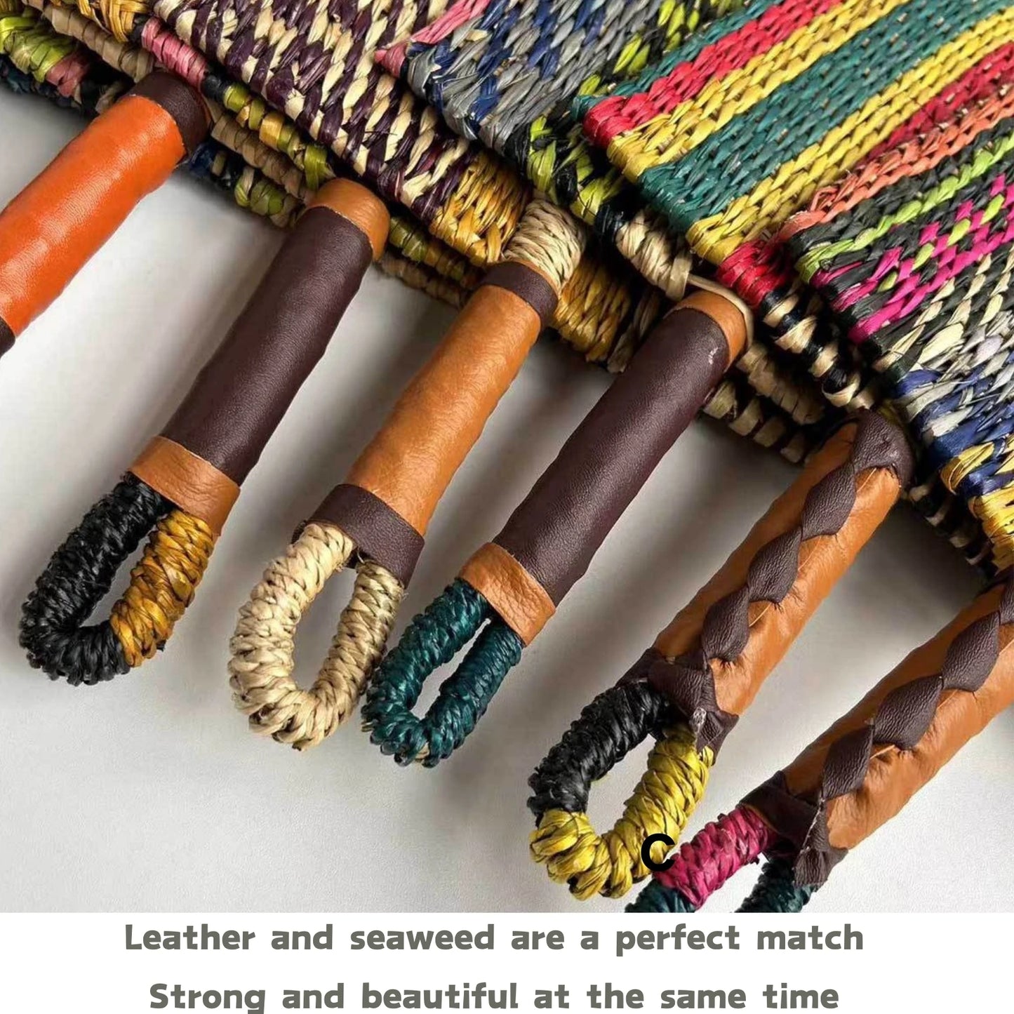 1pcs Small Seagrass Weaving Fan West African Bolga Wall Decorative Fan Home Background Wall Decor Daily Summer Hand Crank Fan