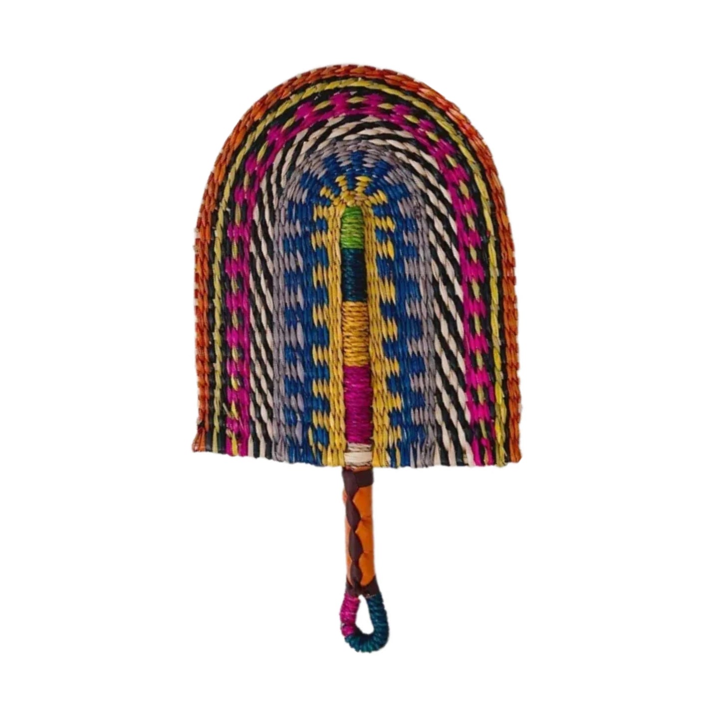 1pcs Small Seagrass Weaving Fan West African Bolga Wall Decorative Fan Home Background Wall Decor Daily Summer Hand Crank Fan