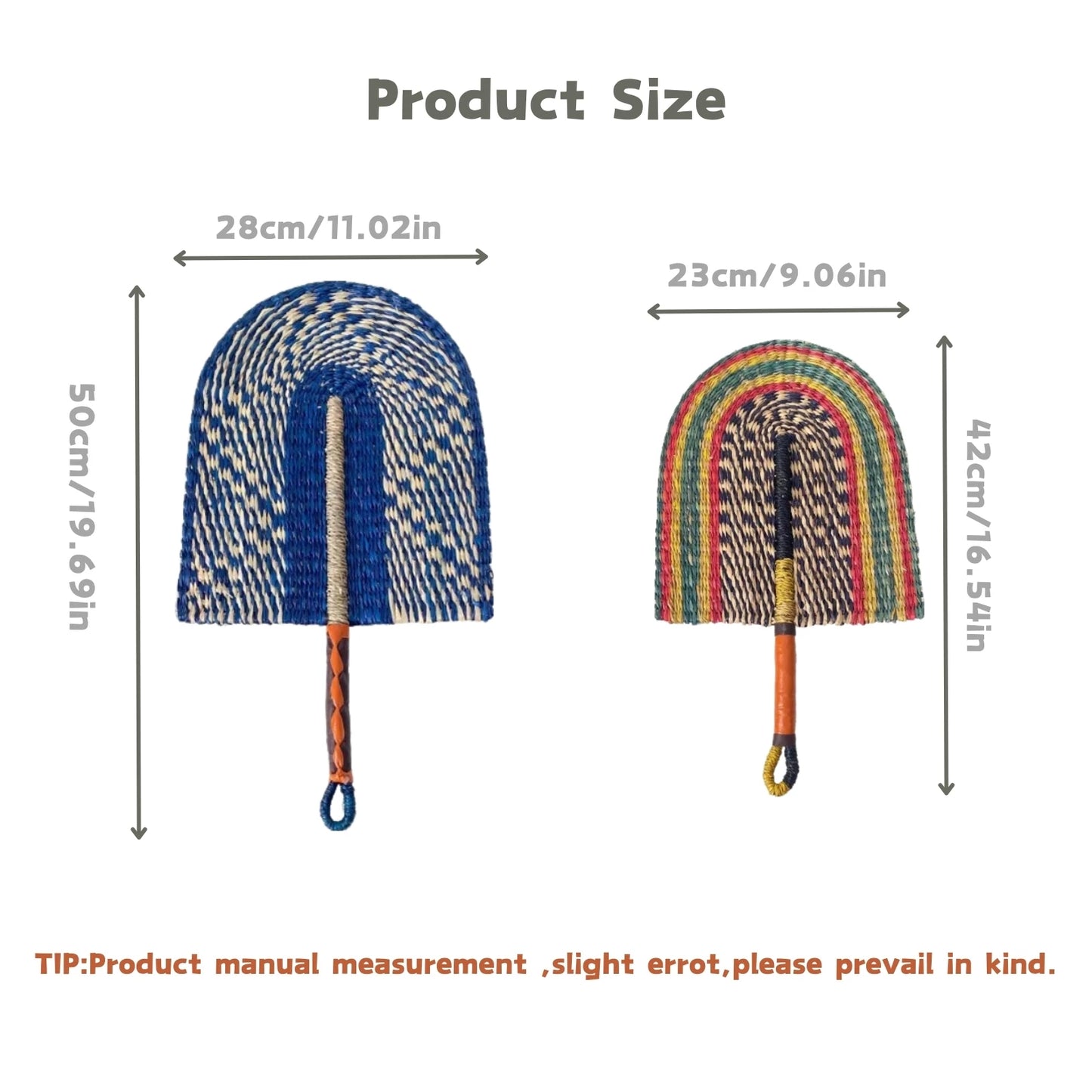 1pcs Small Seagrass Weaving Fan West African Bolga Wall Decorative Fan Home Background Wall Decor Daily Summer Hand Crank Fan