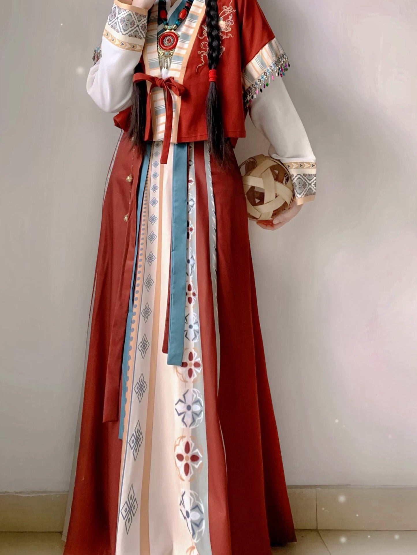 Han Element Improved Tang system Wei Jin style Tang pasted Hanbok set female