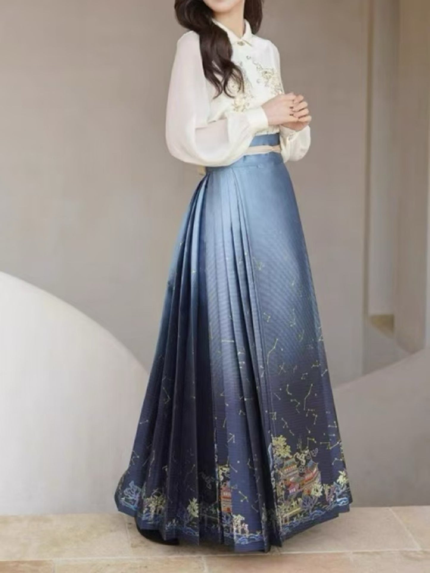 Ming system hanbok women New Chinese adult hanbok daily commuting national style shirt skirt suit