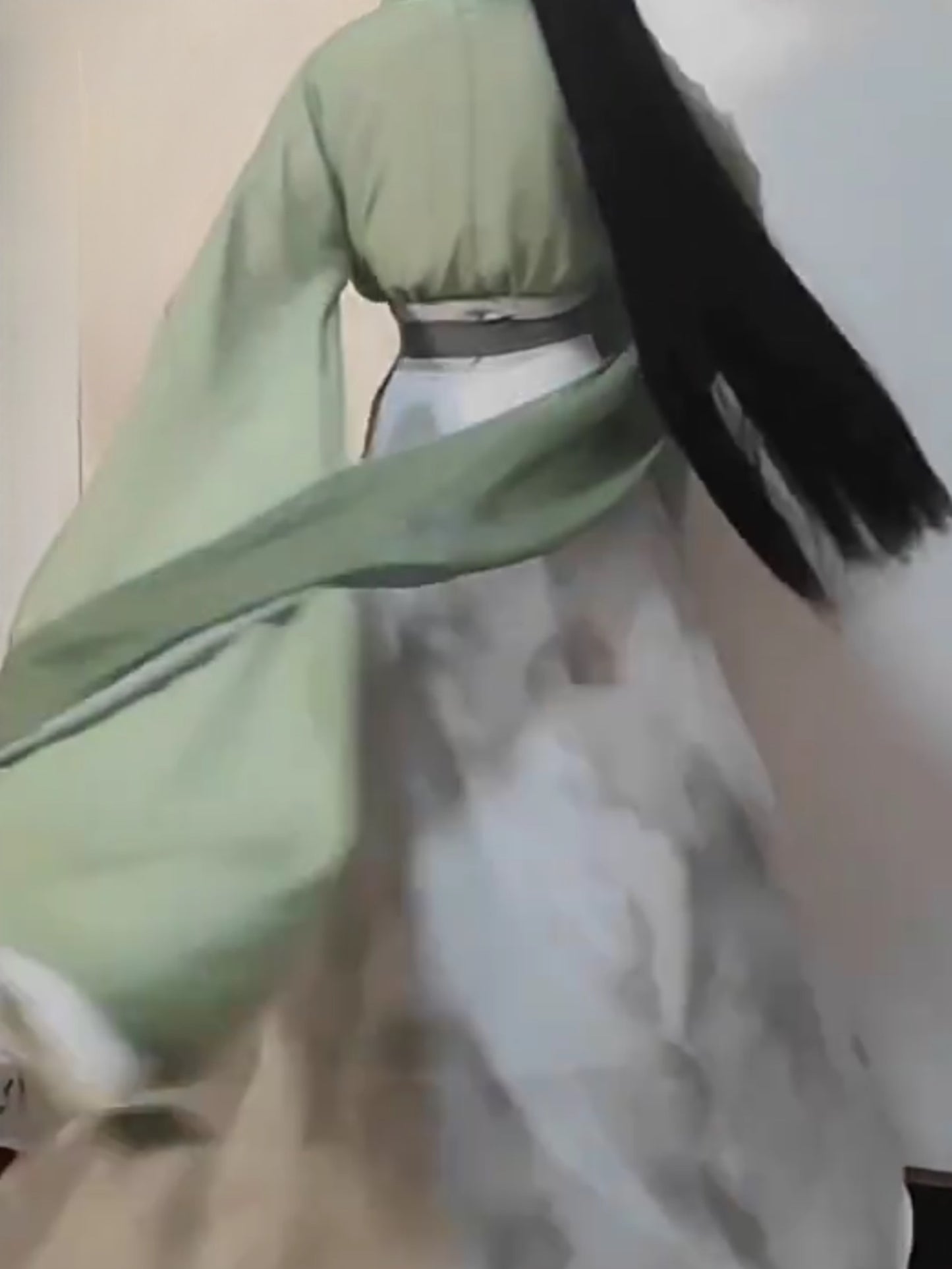 Wei Jin War Robe Hanfu Women Ancient Qingleng Wind Cross Lapel Big Sleeve Chinese Style Immortal Flowing Jin System Cross Neck Skirt Chivalrous Suit