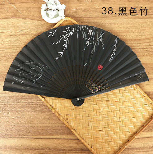 10pcs ancient style folding fan craft gift fans, Japanese Hanfu dance fans, portable silk fabric female fans