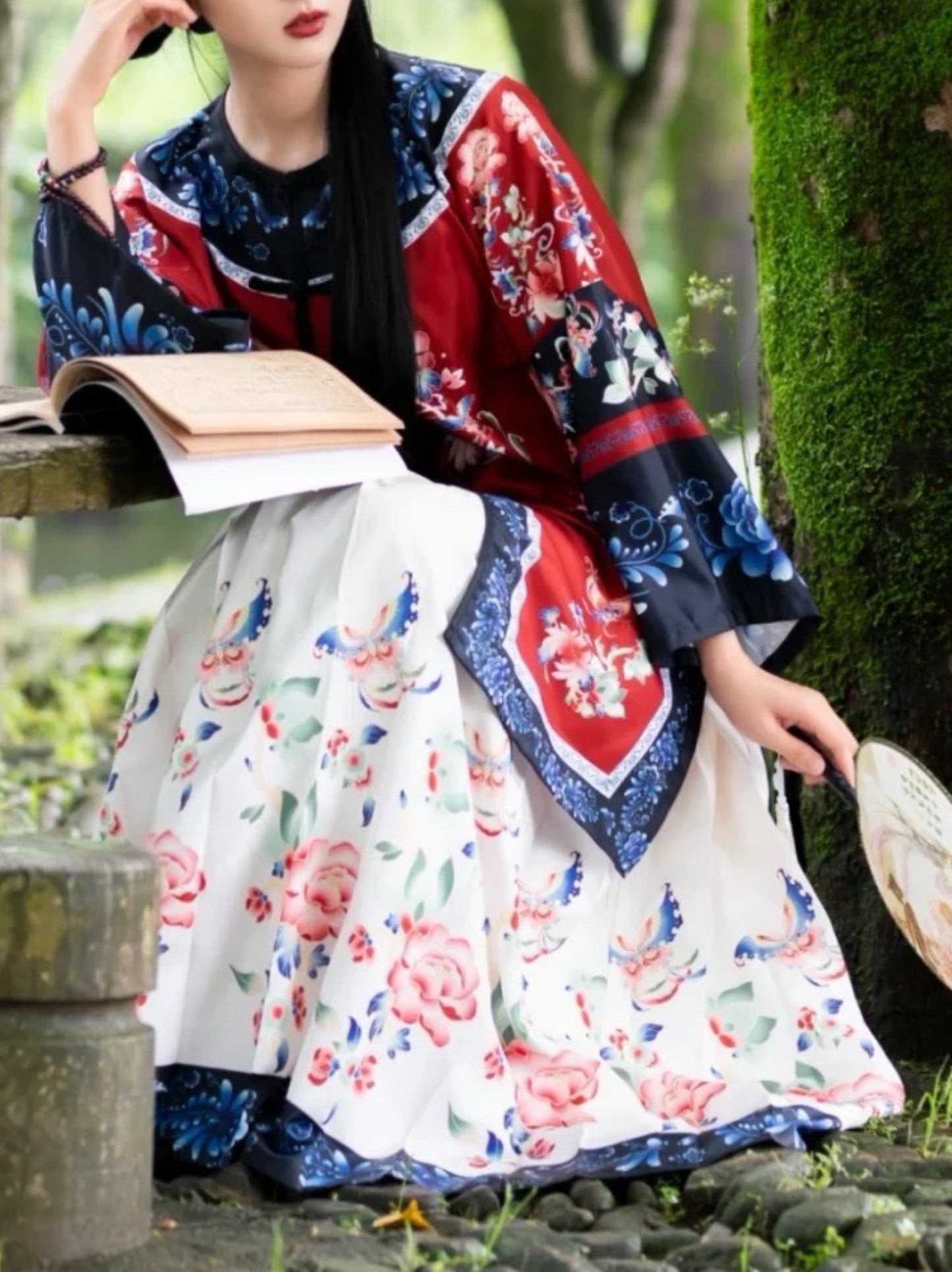 Qing Han Women New Lapel Qing Han Women's Dress Heavy Work Embroidery Qing Dynasty Dresses Heavy Work Han Clothing