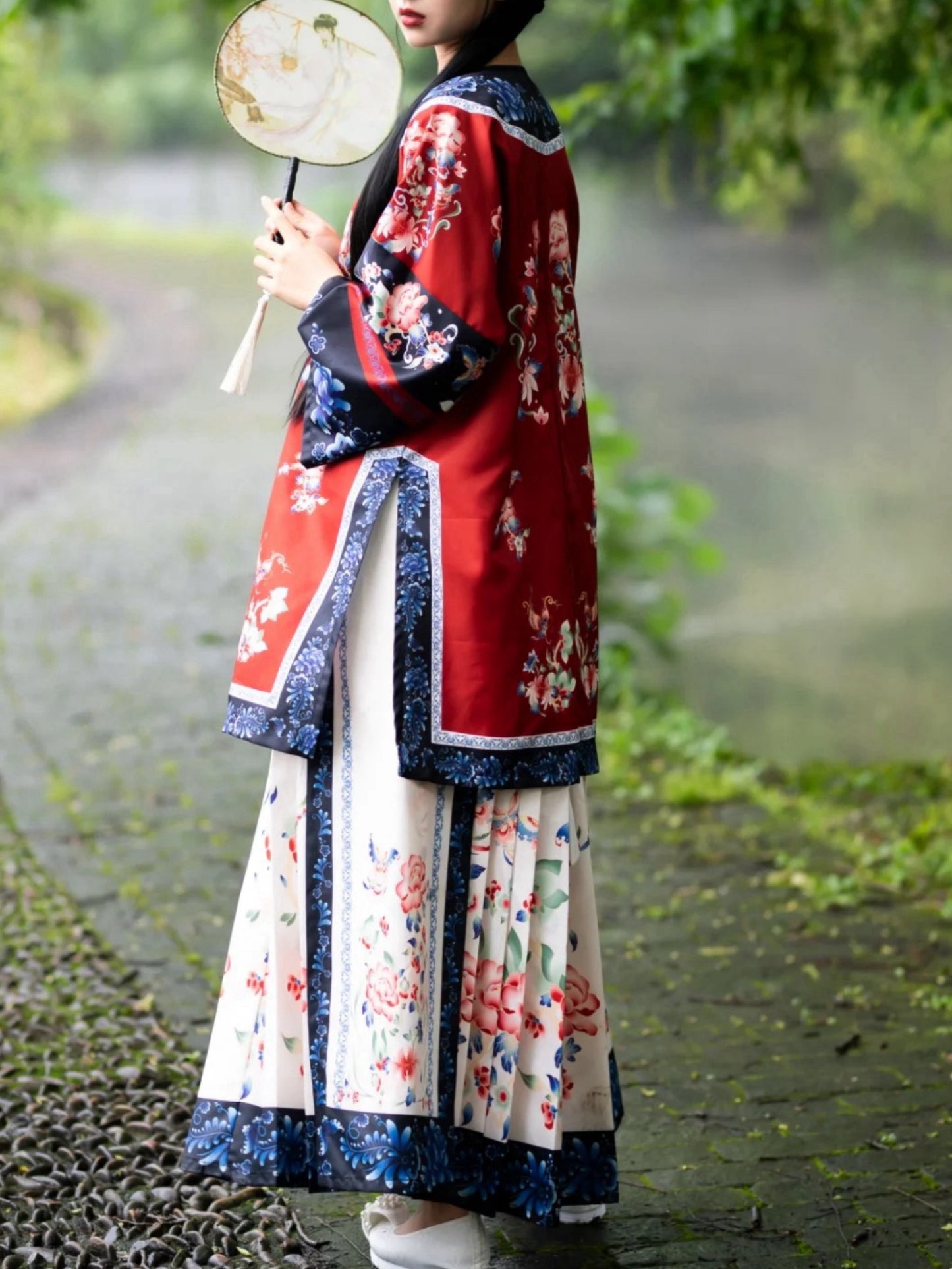 Qing Han Women New Lapel Qing Han Women's Dress Heavy Work Embroidery Qing Dynasty Dresses Heavy Work Han Clothing