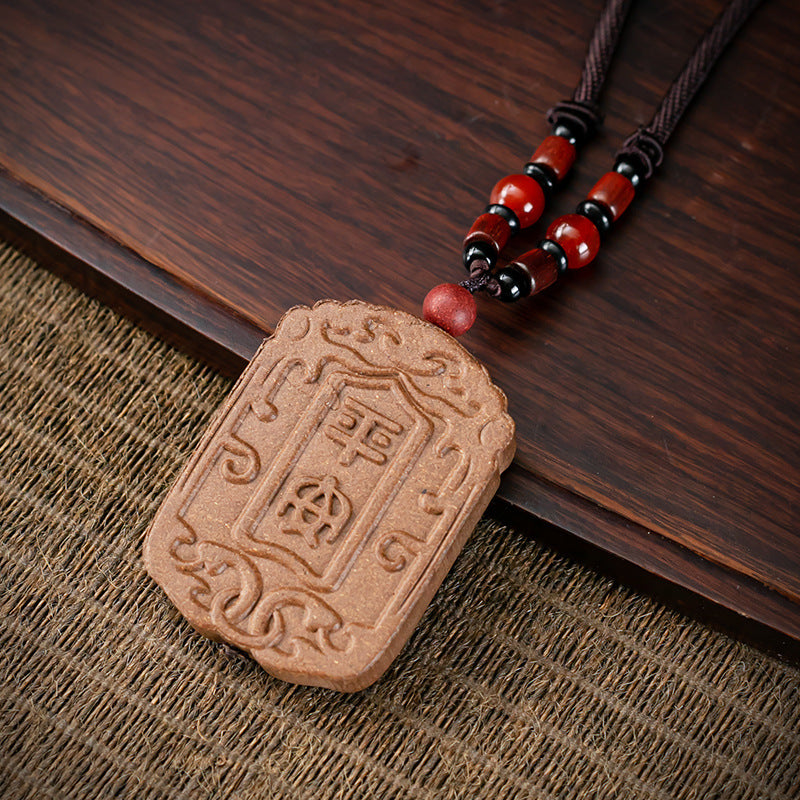 Natural Ancient Dharma Harmony Fragrance Brand Car Pendant, Safe Prajna Heart Sutra Portable Accessories, Aromatherapy Pendant