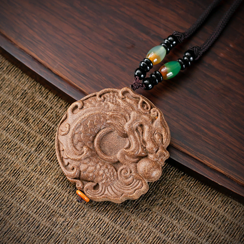Natural Ancient Dharma Harmony Fragrance Brand Car Pendant, Safe Prajna Heart Sutra Portable Accessories, Aromatherapy Pendant
