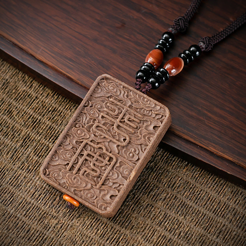 Natural Ancient Dharma Harmony Fragrance Brand Car Pendant, Safe Prajna Heart Sutra Portable Accessories, Aromatherapy Pendant