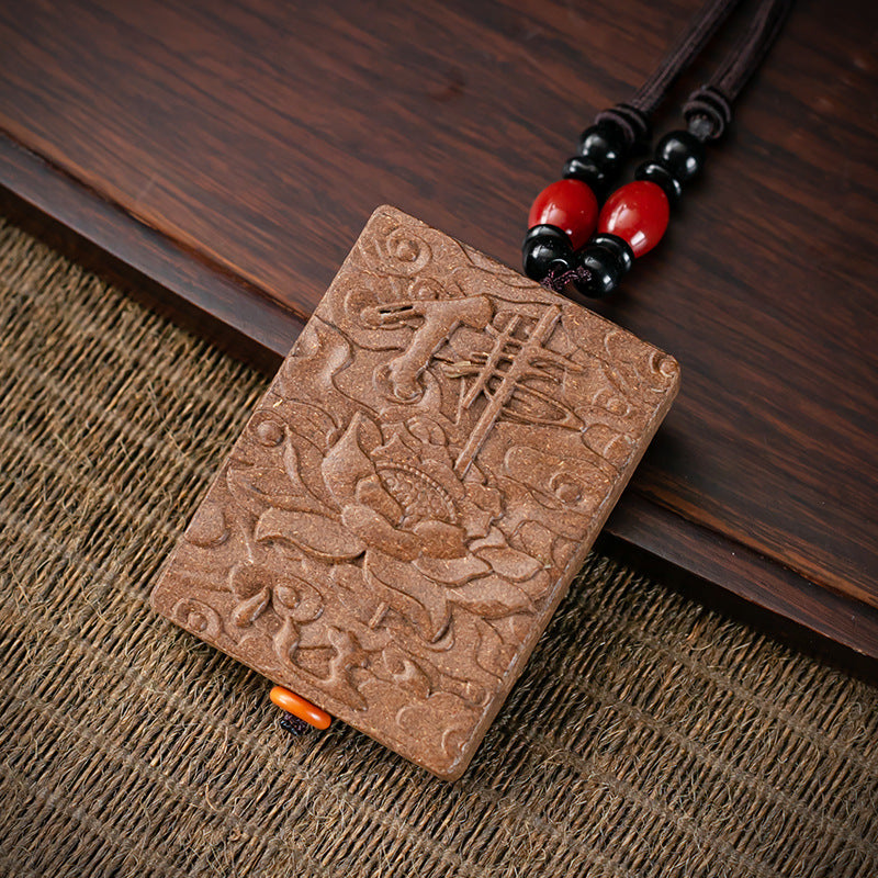 Natural Ancient Dharma Harmony Fragrance Brand Car Pendant, Safe Prajna Heart Sutra Portable Accessories, Aromatherapy Pendant