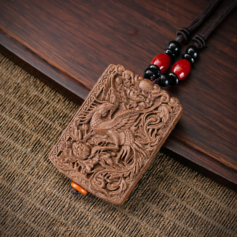 Natural Ancient Dharma Harmony Fragrance Brand Car Pendant, Safe Prajna Heart Sutra Portable Accessories, Aromatherapy Pendant