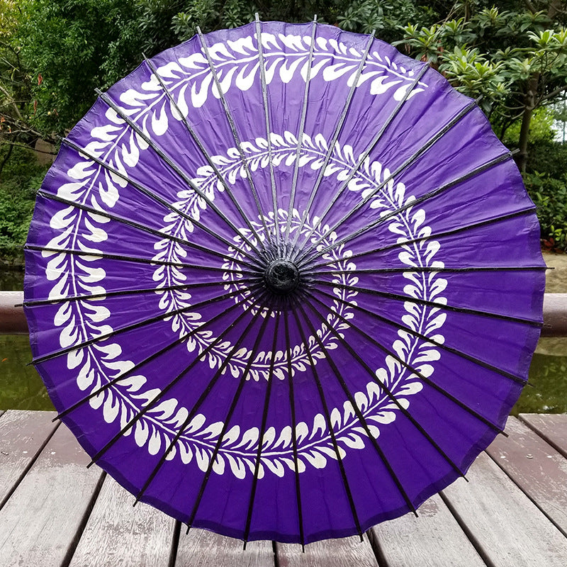 Vintage Oil Paper Umbrella with Japanese Style, Handcrafted Traditional Chinese and Japanese Restaurant Decor Umbrella