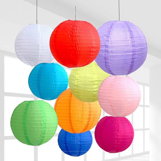 10pcs 20cm Chinese/Japanese Paper Lanterns Decorative Paper Balls Birthday Party Decoration Crafts Wedding diy