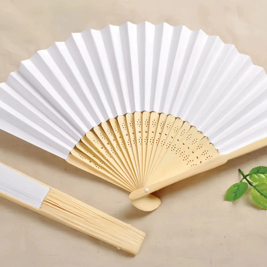 10pcs 7-inch Blank Folding Fans | DIY Painting Party Decoration Set