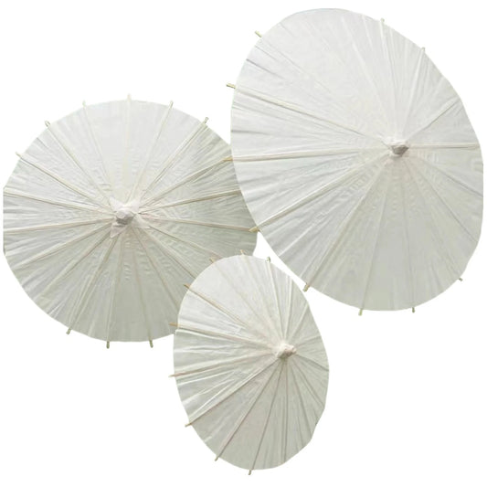 10pcs 40cm Diameter Blank Oil Paper Umbrellas | DIY Hand-Painted | Party Games & Spring Festival Supplies