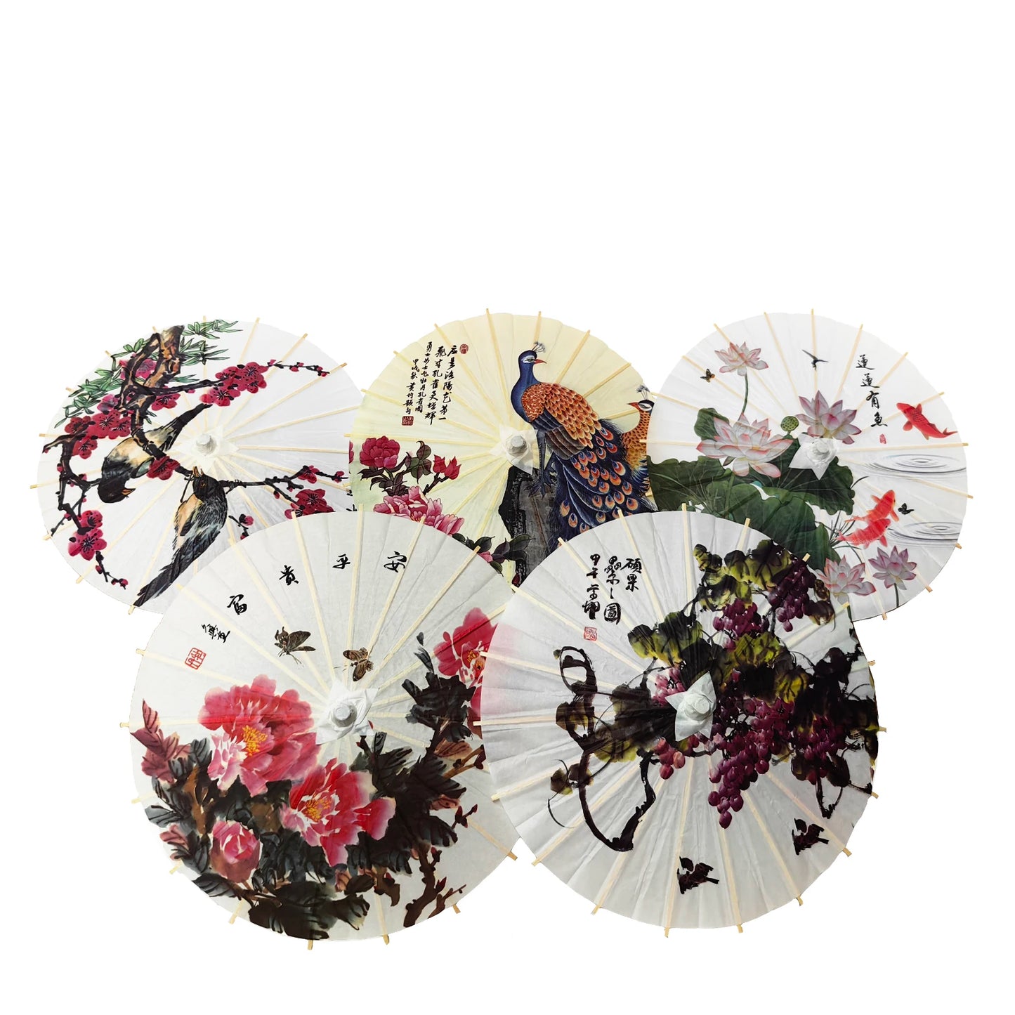 10pcs 40cm Small Oil Paper Umbrellas | Mini Decorative Umbrellas for Parties & Events