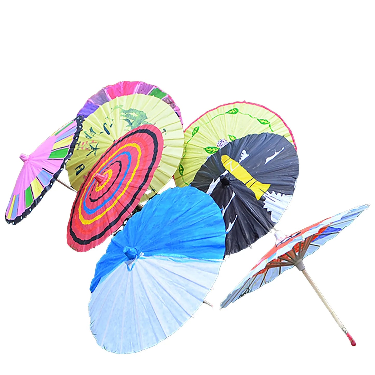 10pcs 60cm Diameter Blank Oil Paper Umbrellas | DIY Hand-Painted | Party Games & Spring Festival Supplies