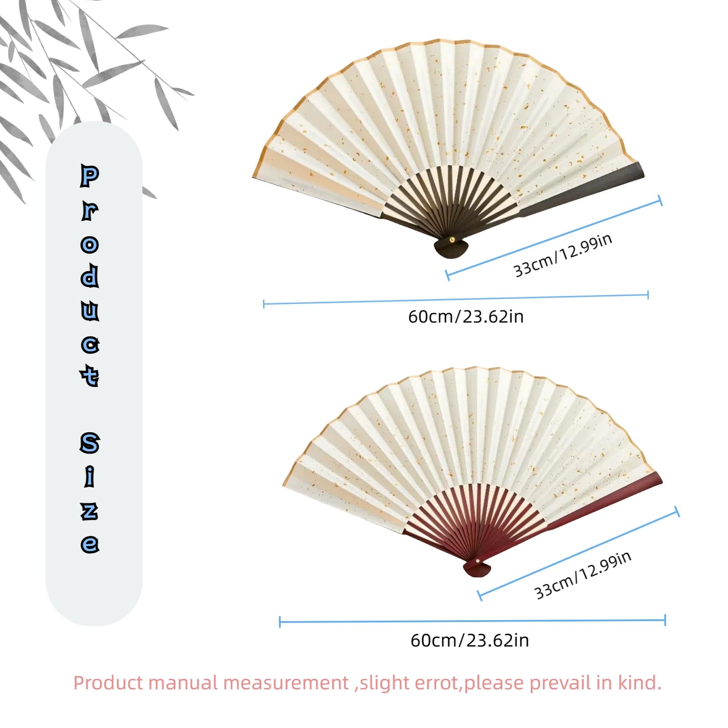 10pcs Blank Xuan Paper Folding Fan DIY | Ancient Style Calligraphy Inscription | Wedding, Travel, Memorial, Holiday, Party Gathering