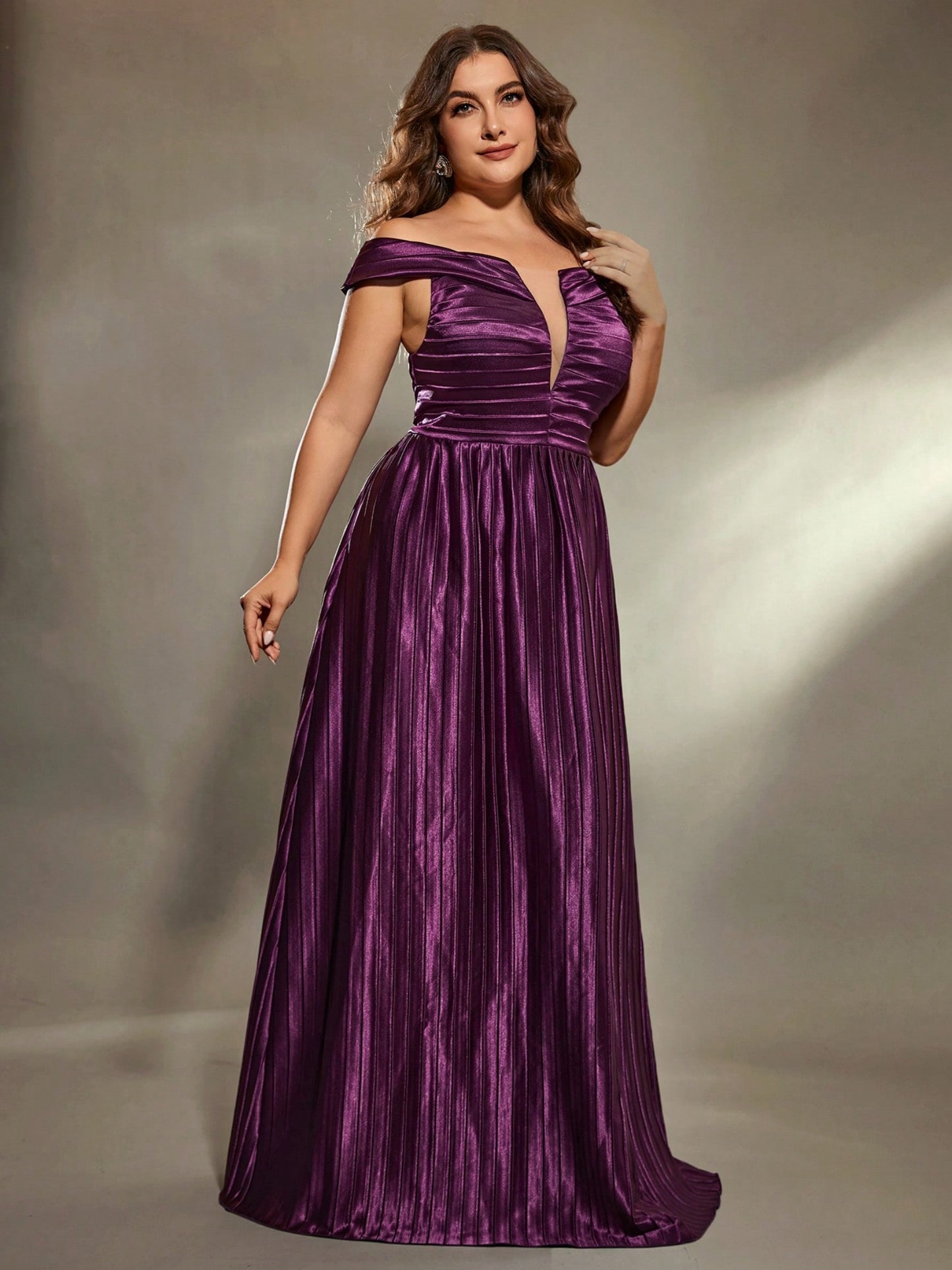 One Shoulder Small Deep V Pleated Bridesmaid Sisterhood Gowns Dresses Wedding High Waist Flounce Simple Long Prom Evening Gowns