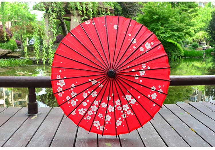 1pcsDiameter 82cm Japanese long handle oil paper umbrella studio wedding photography props ceiling decoration COS not rainproof
