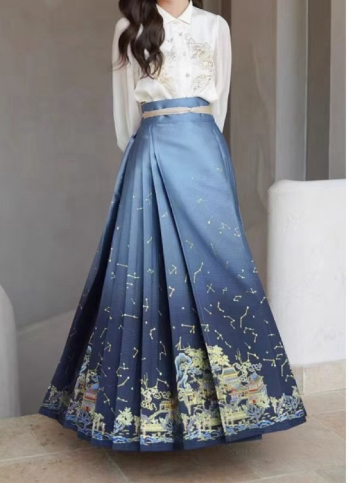 Ming system hanbok women New Chinese adult hanbok daily commuting national style shirt  skirt suit