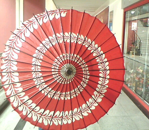 Vintage Oil Paper Umbrella with Japanese Style, Handcrafted Traditional Chinese and Japanese Restaurant Decor Umbrella