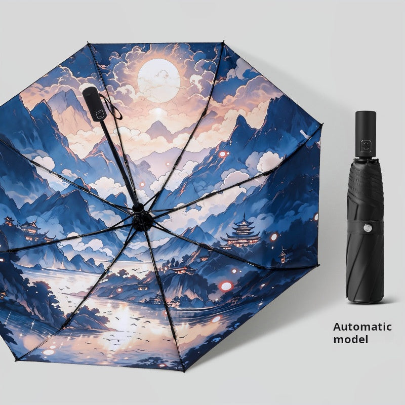 High-Value Chinese Style Umbrella, Waterproof and Sun-proof Dual-use Umbrella