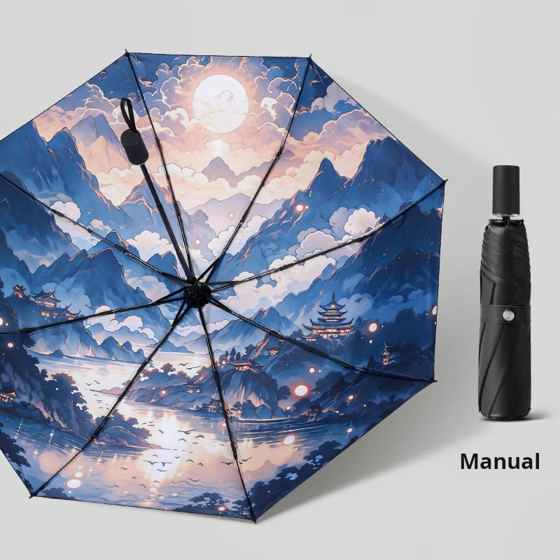High-Value Chinese Style Umbrella, Waterproof and Sun-proof Dual-use Umbrella