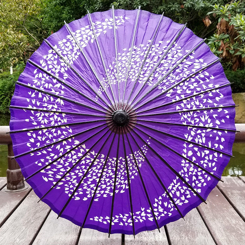 Vintage Oil Paper Umbrella with Japanese Style, Handcrafted Traditional Chinese and Japanese Restaurant Decor Umbrella