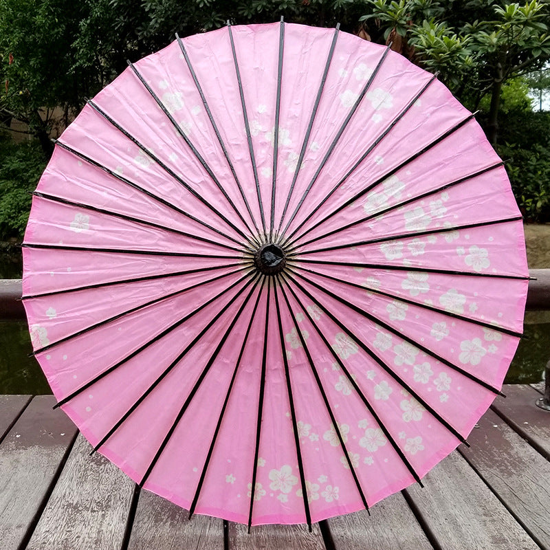 Vintage Oil Paper Umbrella with Japanese Style, Handcrafted Traditional Chinese and Japanese Restaurant Decor Umbrella
