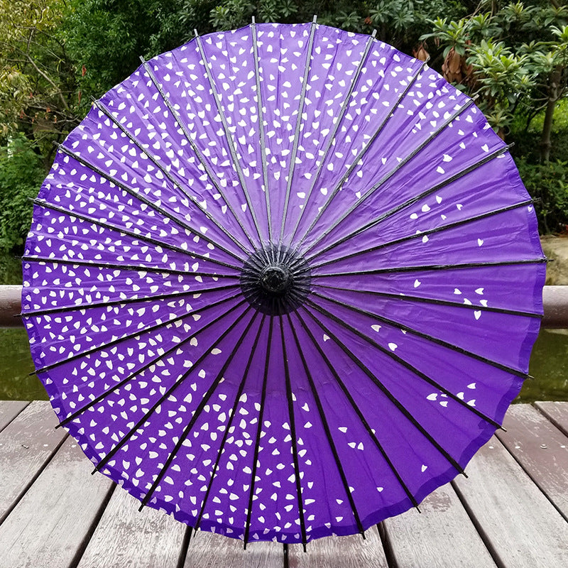 Vintage Oil Paper Umbrella with Japanese Style, Handcrafted Traditional Chinese and Japanese Restaurant Decor Umbrella