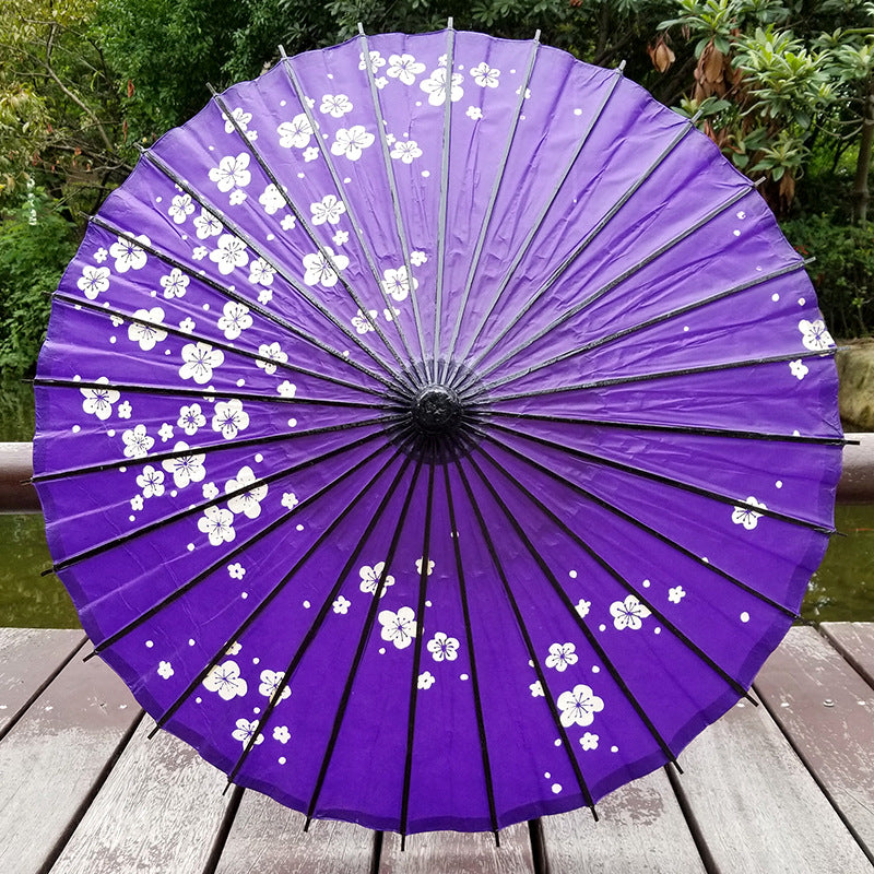 Vintage Oil Paper Umbrella with Japanese Style, Handcrafted Traditional Chinese and Japanese Restaurant Decor Umbrella