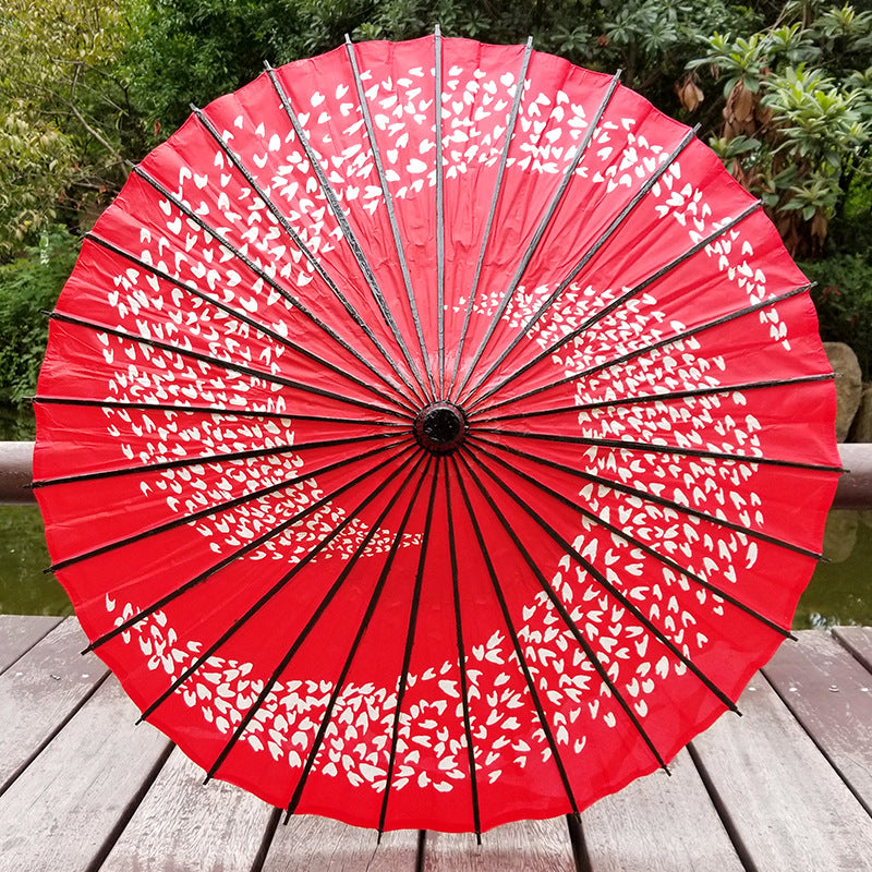 Vintage Oil Paper Umbrella with Japanese Style, Handcrafted Traditional Chinese and Japanese Restaurant Decor Umbrella