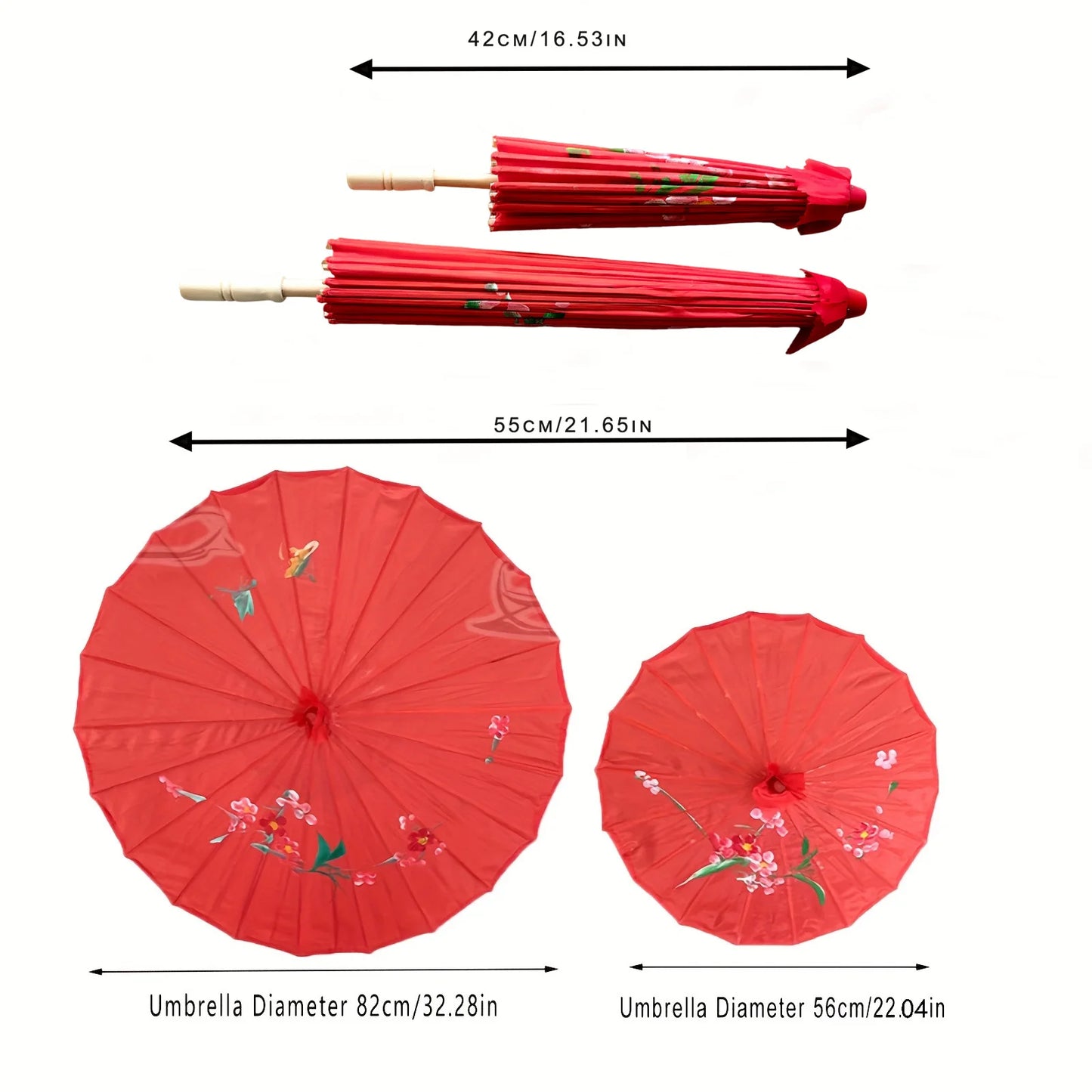 5 pcs Diameter56cm hand-painted silk-like umbrellas Modified oil paper umbrellas Party Ceiling Decoration