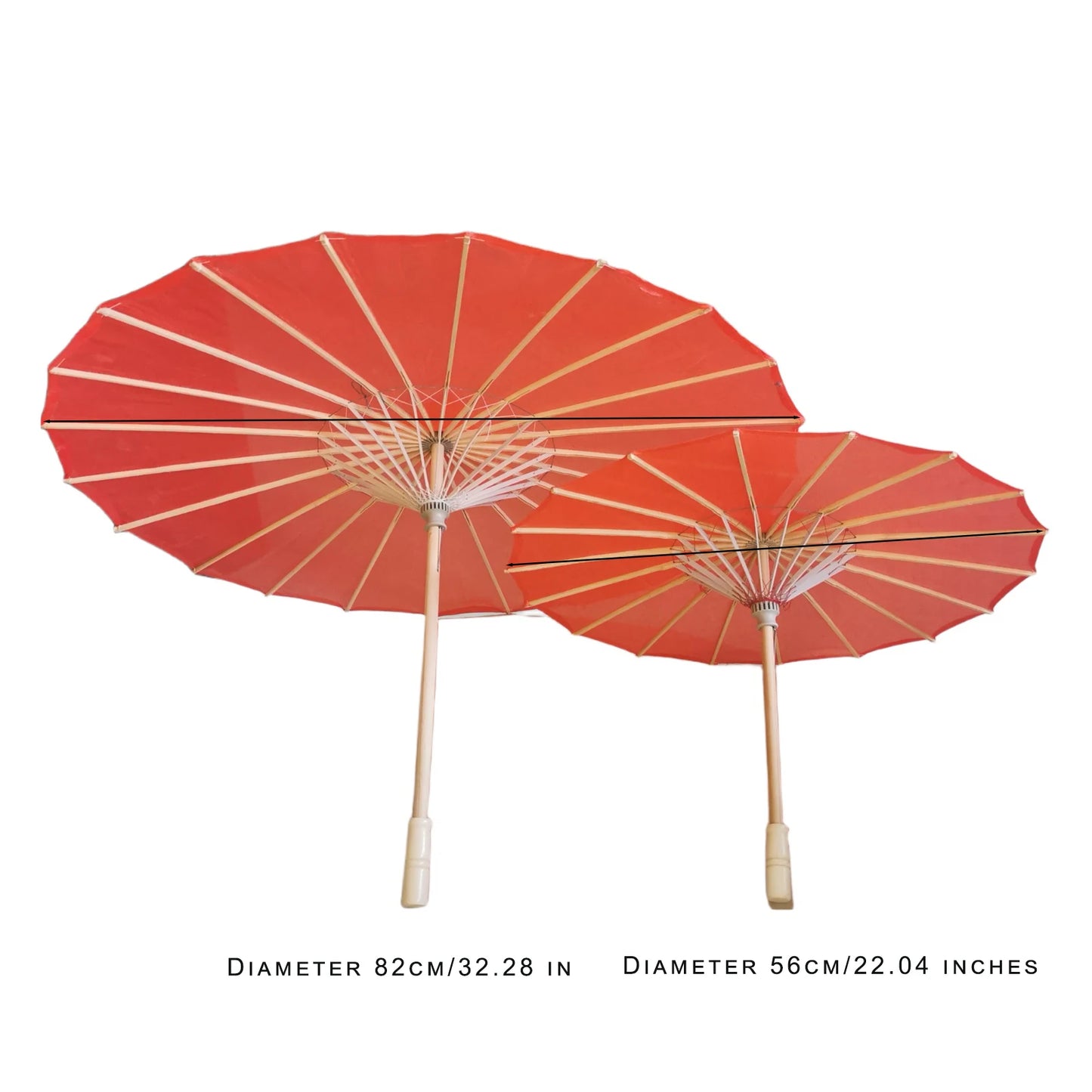 5pcs Diameter56cm Blank Fabric Umbrellas Modified Oil Paper Umbrellas DIY Party Ceiling Decoration