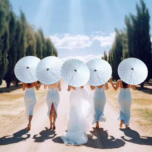 5pcs Diameter84cm Blank oil paper umbrellas DIY painting Wedding Ceiling decoration Party games Stage props