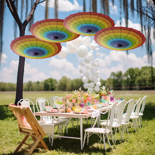 5pcs wedding paper umbrellas not rainproof oil paper umbrellas studio wedding photography stage props ceiling decoration party
