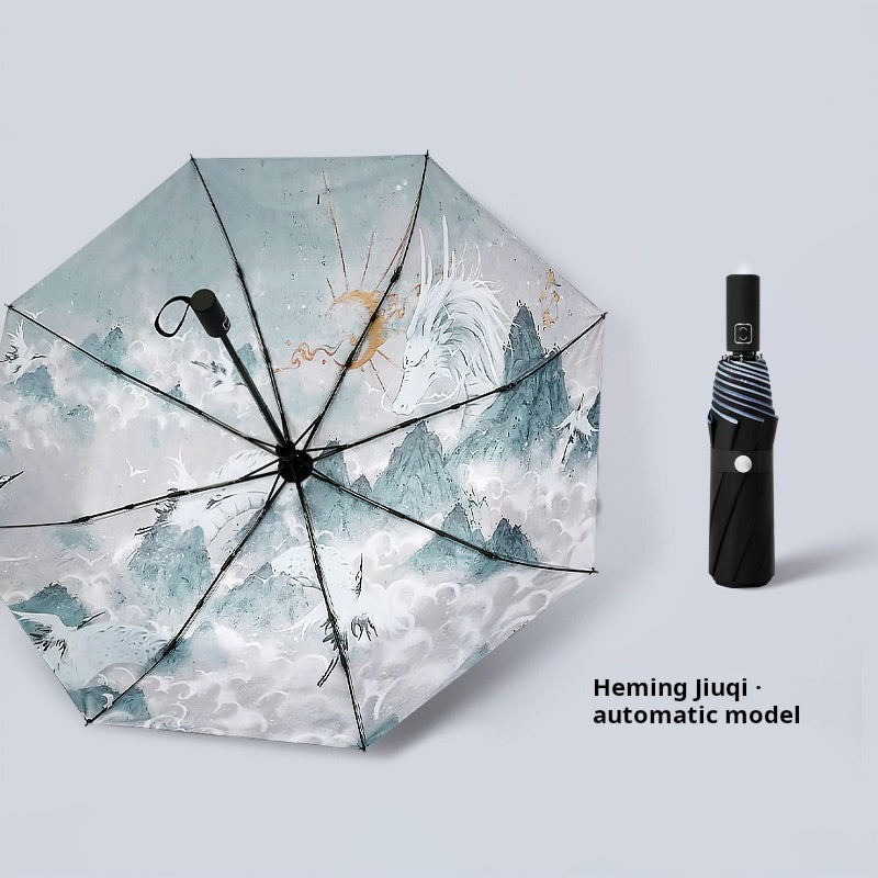 High-Value Chinese Style Umbrella, Waterproof and Sun-proof Dual-use Umbrella