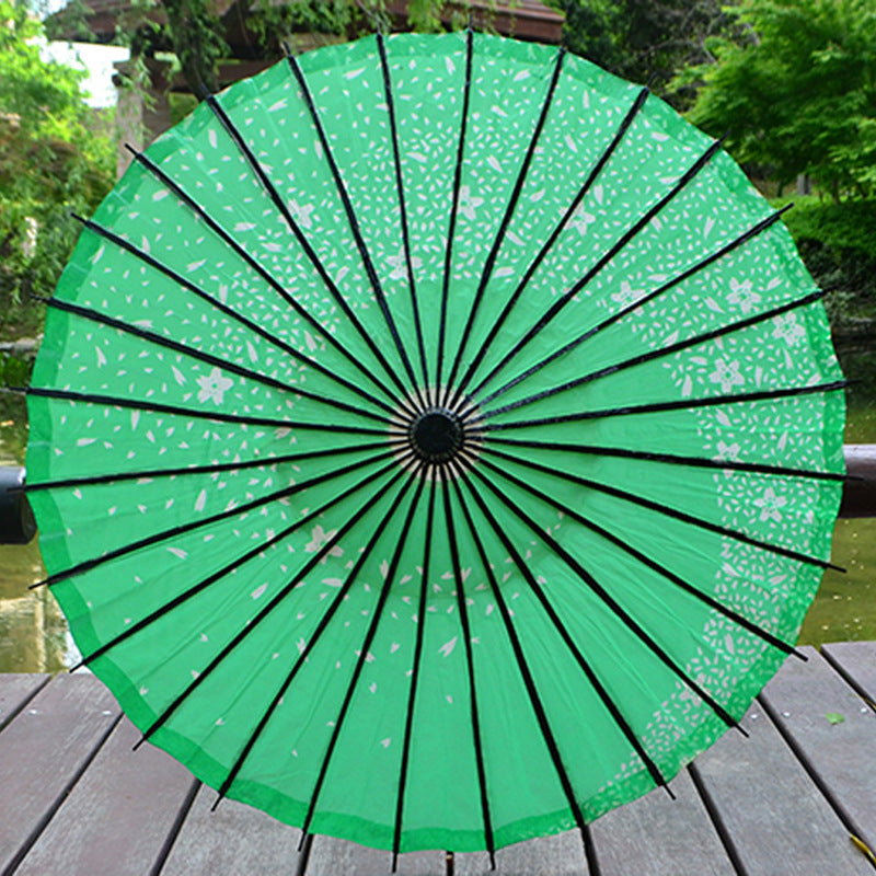 Vintage Oil Paper Umbrella with Japanese Style, Handcrafted Traditional Chinese and Japanese Restaurant Decor Umbrella