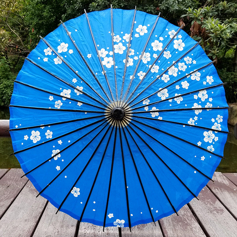 Vintage Oil Paper Umbrella with Japanese Style, Handcrafted Traditional Chinese and Japanese Restaurant Decor Umbrella