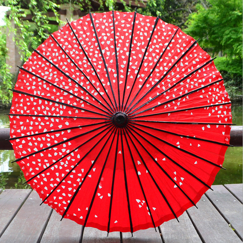 Vintage Oil Paper Umbrella with Japanese Style, Handcrafted Traditional Chinese and Japanese Restaurant Decor Umbrella