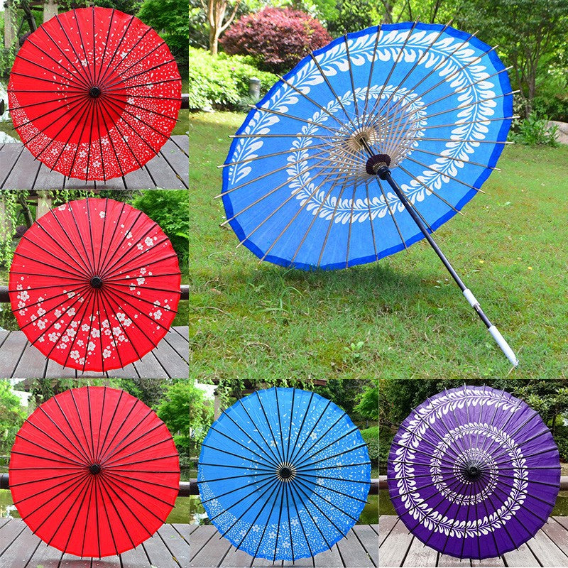Vintage Oil Paper Umbrella with Japanese Style, Handcrafted Traditional Chinese and Japanese Restaurant Decor Umbrella