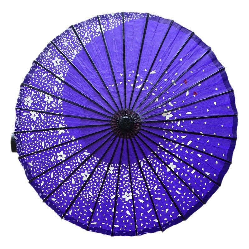 Vintage Oil Paper Umbrella with Japanese Style, Handcrafted Traditional Chinese and Japanese Restaurant Decor Umbrella
