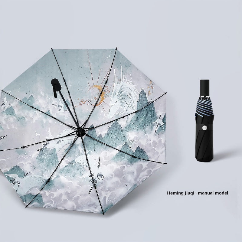 High-Value Chinese Style Umbrella, Waterproof and Sun-proof Dual-use Umbrella