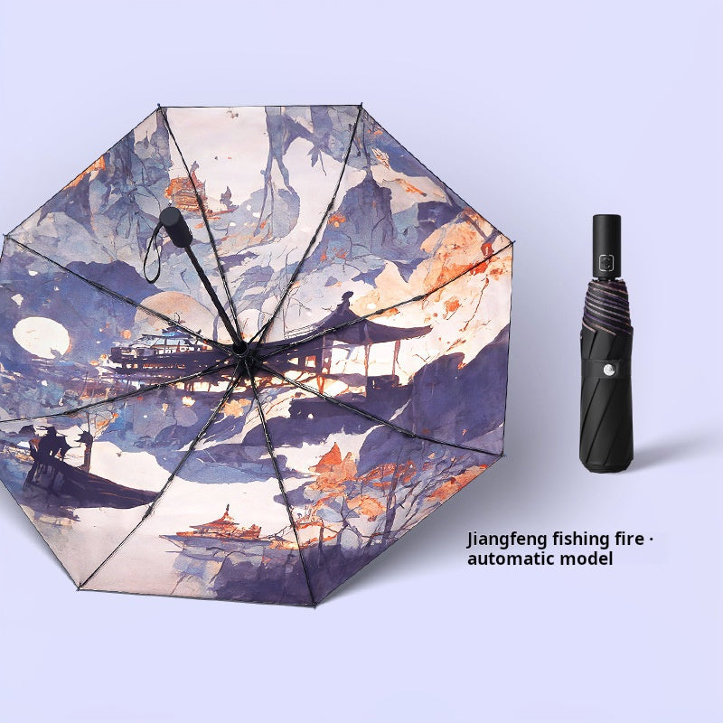 High-Value Chinese Style Umbrella, Waterproof and Sun-proof Dual-use Umbrella