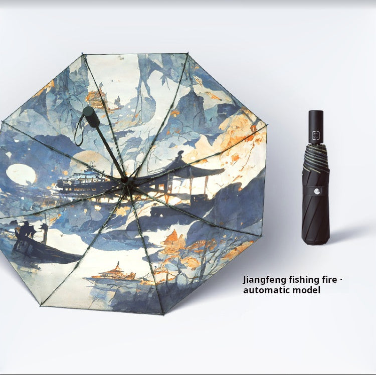 High-Value Chinese Style Umbrella, Waterproof and Sun-proof Dual-use Umbrella