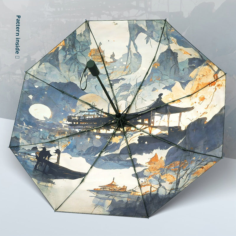 High-Value Chinese Style Umbrella, Waterproof and Sun-proof Dual-use Umbrella